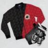 Red and Black Solid Rock Drummers Bomber Jacket