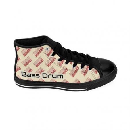 L and R Foot Drummers Solid Rock Drumming High-top Sneakers