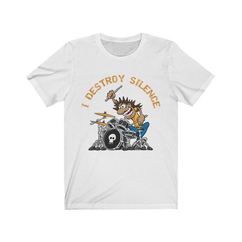 I Destroy Silence Drummers Short Sleeve Tee