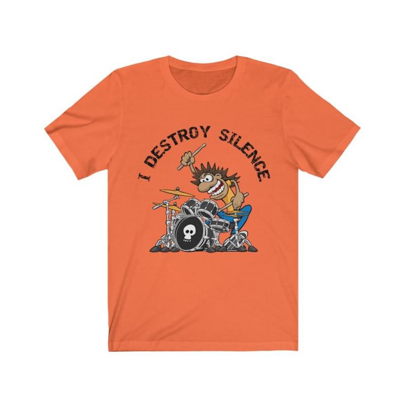 I Destroy Silence Drummers Short Sleeve Tee