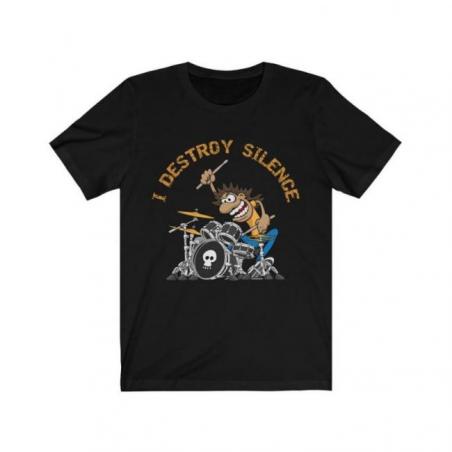 I Destroy Silence Drummers Short Sleeve Tee