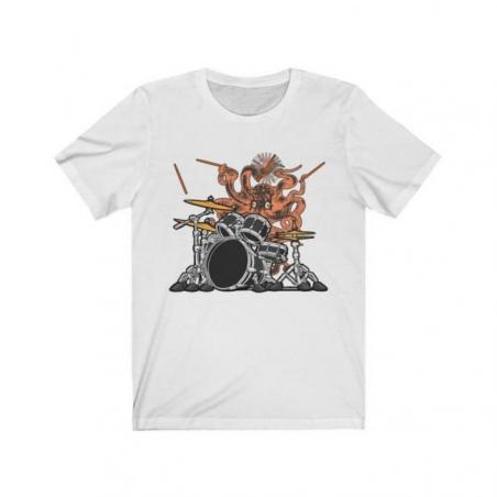 Drumming Octopus Drummers Short Sleeve Tee