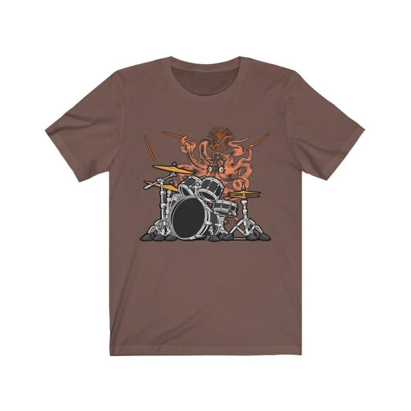 Drumming Octopus Drummers Short Sleeve Tee