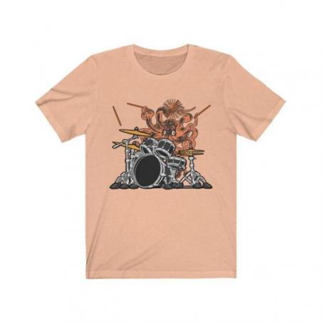 Drumming Octopus Drummers Short Sleeve Tee