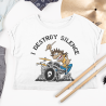 I Destroy Silence Drummers Short Sleeve Tee