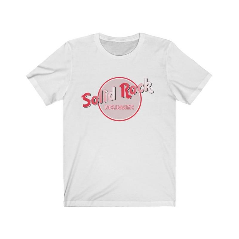 Solid Rock Drummer Logo Drummers Short Sleeve Tee