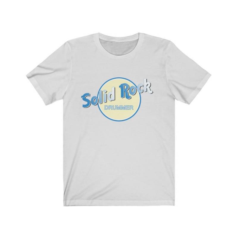 Solid Rock Drummer Logo Drummers Short Sleeve Tee