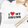 I Love My Drums Drummers Short Sleeve Tee