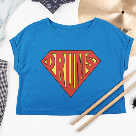 Superman Style Drummers Short Sleeve Tee