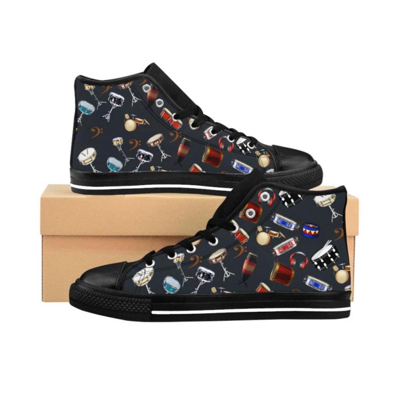 Snare Drum Pattern Midnight High-top Sneakers